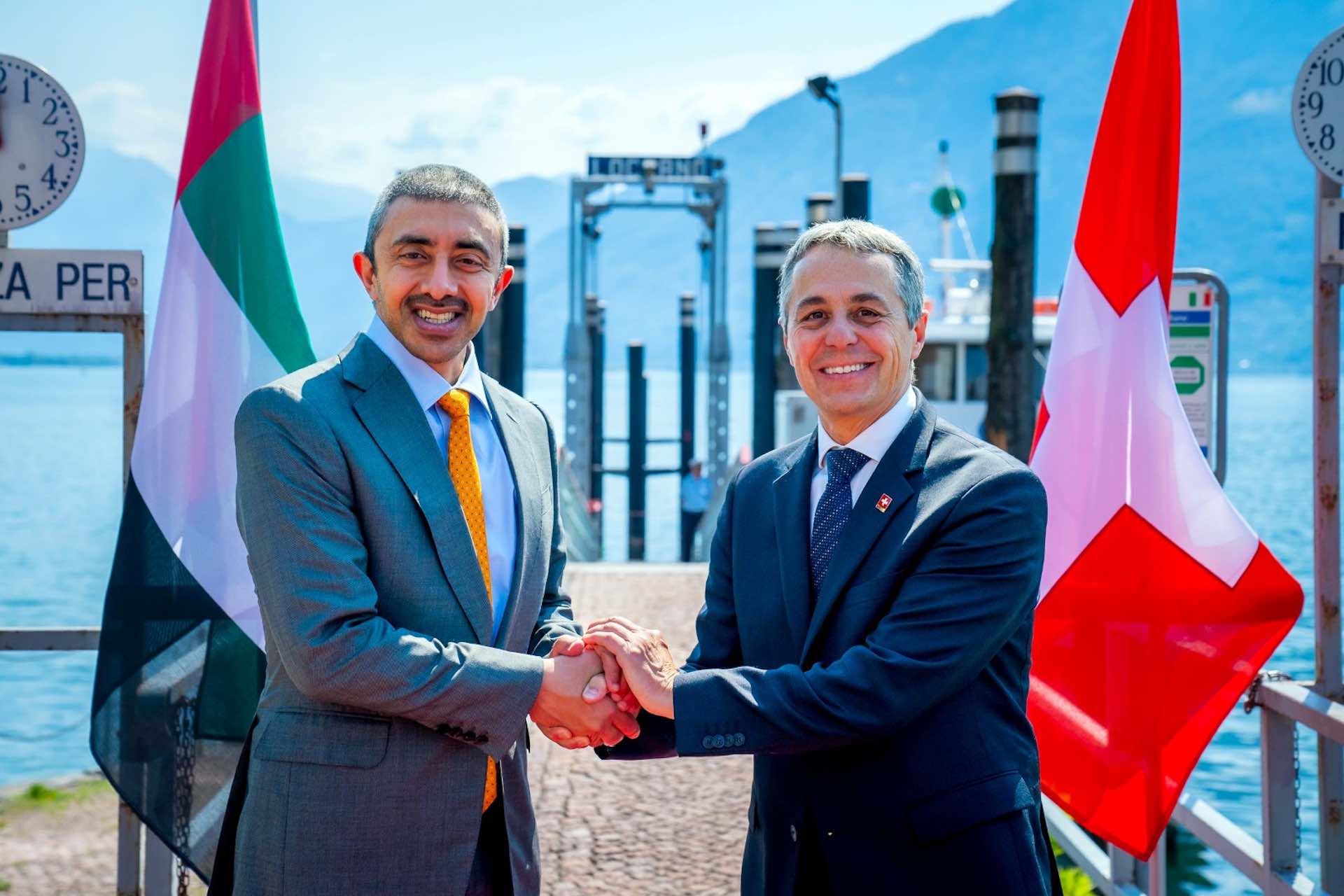 Abdullah bin Zayed delivers message from UAE President to Swiss Confederation